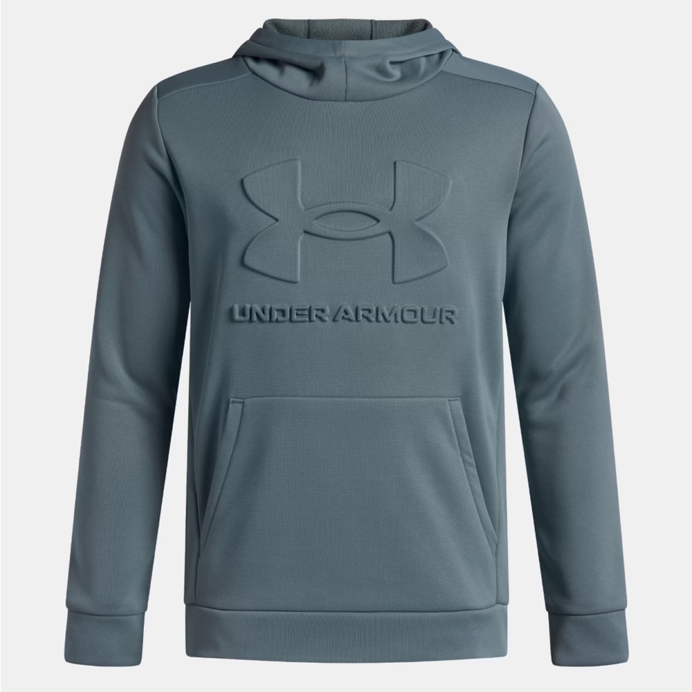 Under Armour Boy’s Slate Blue Embossed Fleece Hoodie